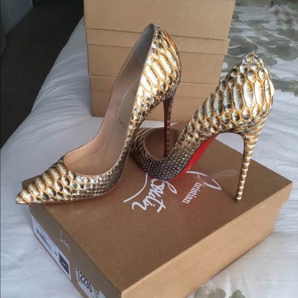 Authentic Christian Louboutin So Kate Python Pumps - Picture 3 of 8